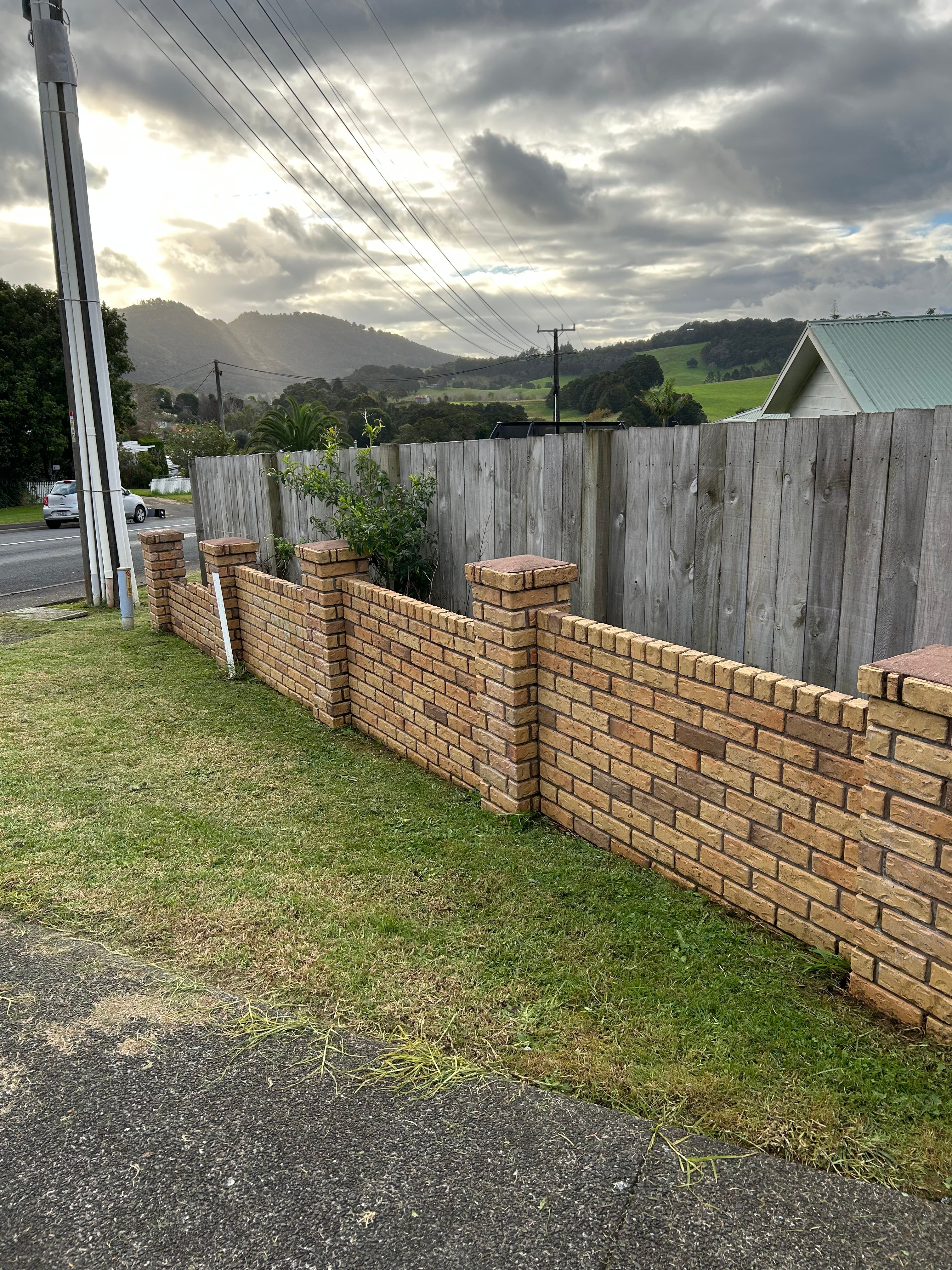 Brick Boundary Wall Wash - after cleaning
